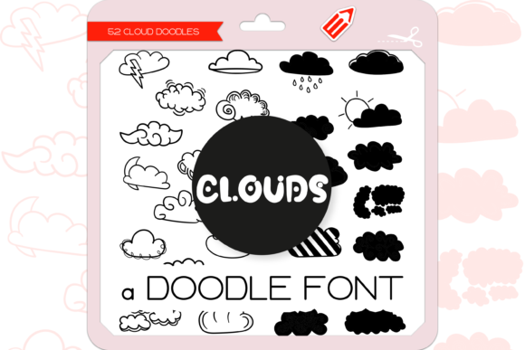 Clouds Dingbats Font for Creative Projects