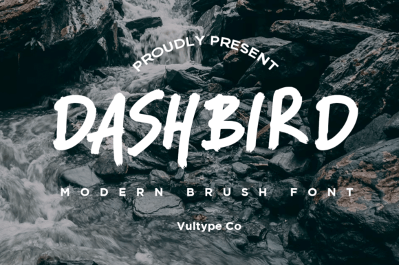 Dashbird: A Brushed Font for Creative Projects