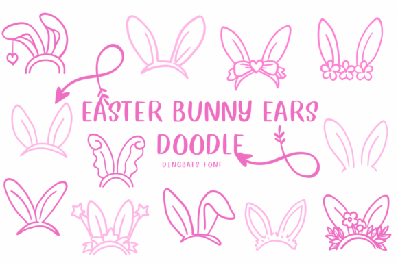 Easter Bunny Ears Doodle Font