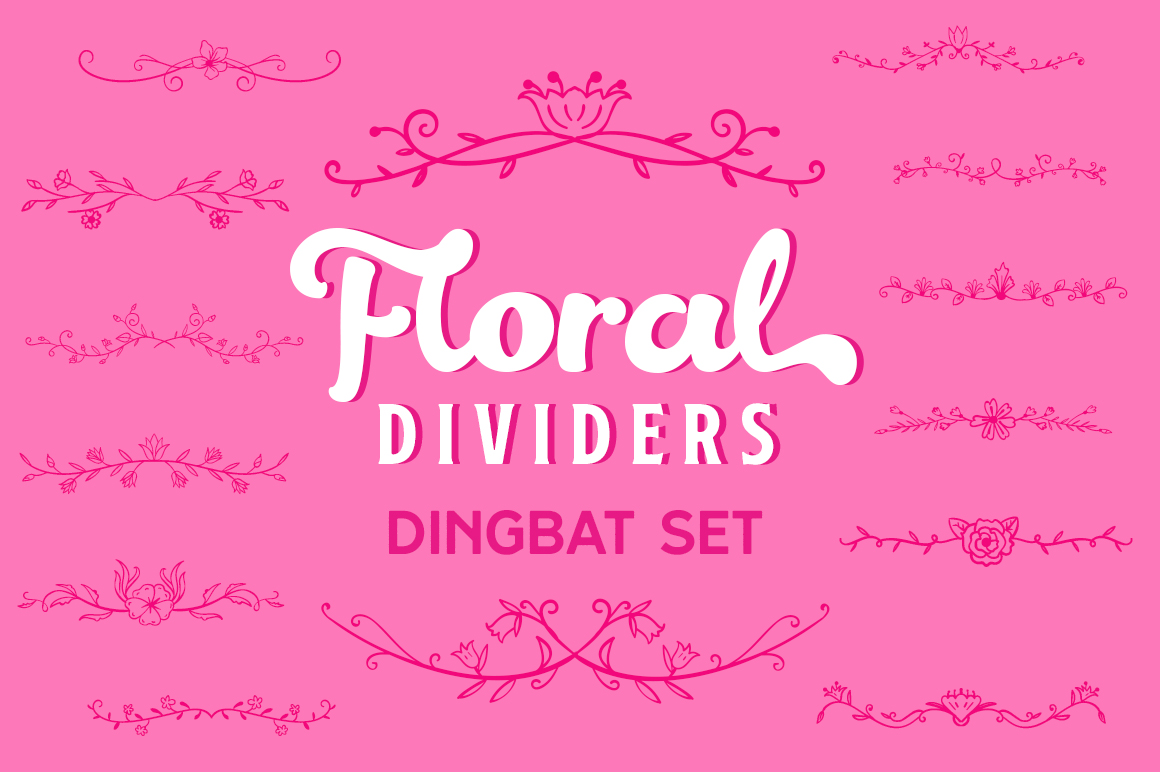 Floral Dividers: A Stylish Font for Crafters