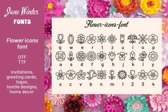 Flower Icons: A Delicate Typeface for Creative Projects