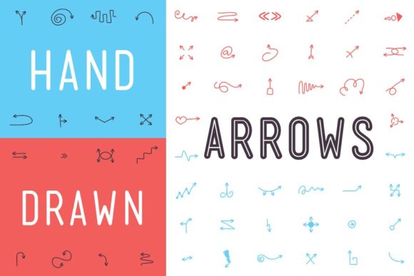 Hand Drawn Arrows Font for Creative Projects