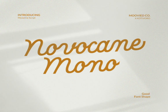 Novocane Mono: A Graceful Script Font