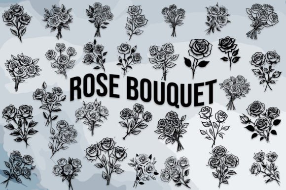 Rose Bouquet Font for Business Style