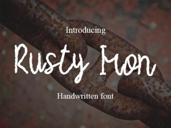 Rusty Iron Font for Handmade Creations